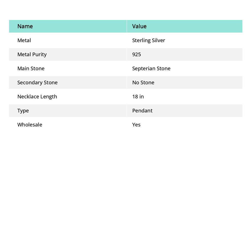 Натуральный септерийский камень, драгоценный камень 925 пробы, серебряный ювелирный кулон 2,17 дюйма, n3h76