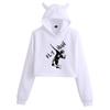 Haikyuu Anime Cat Ears Cropped Hoodie - Women's Autumn/Winter Fashion Sweatshirt
