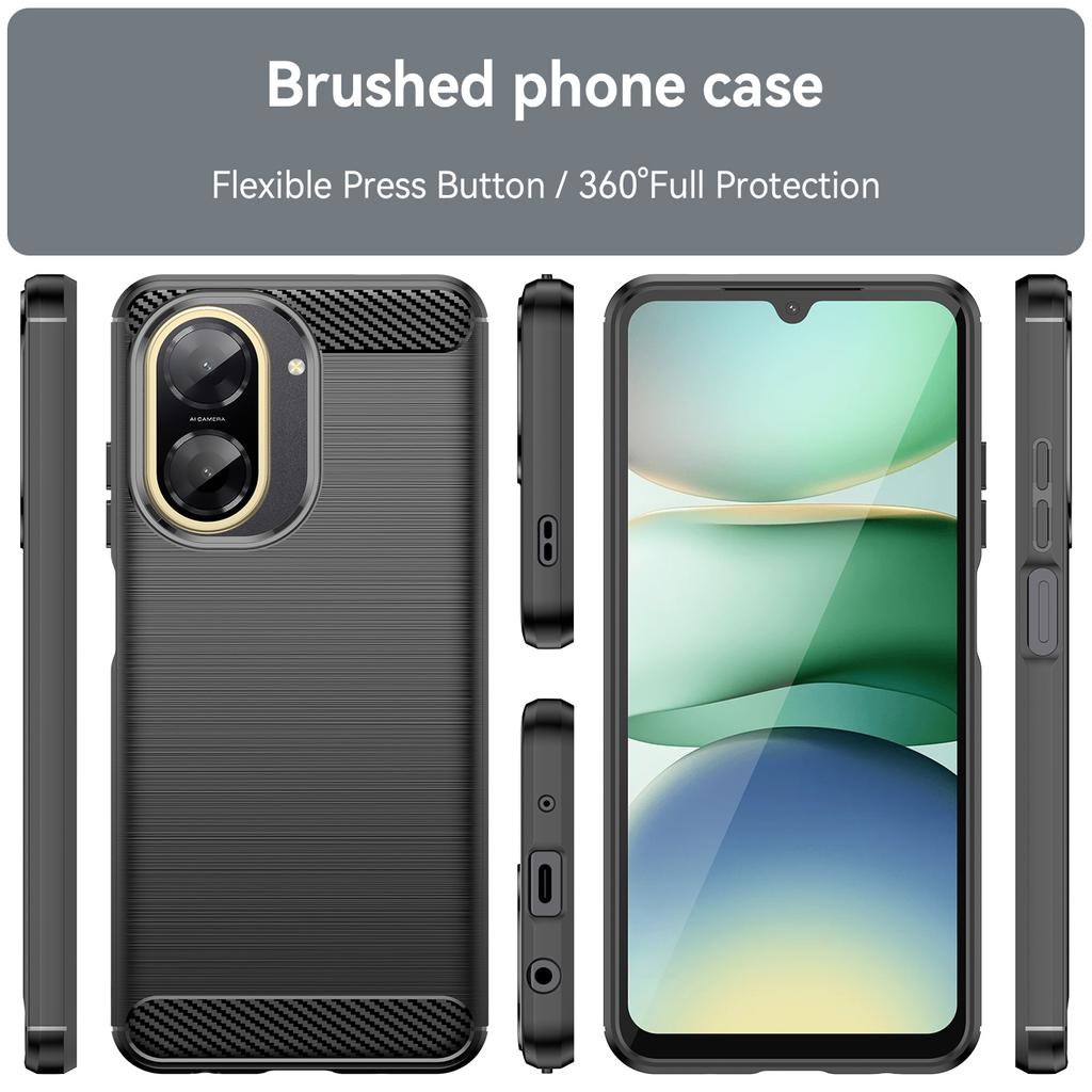 For Xiaomi Redmi A5 4G (171.7mm) Case Protective Phone Cover Carbon Fiber Texture Brushed