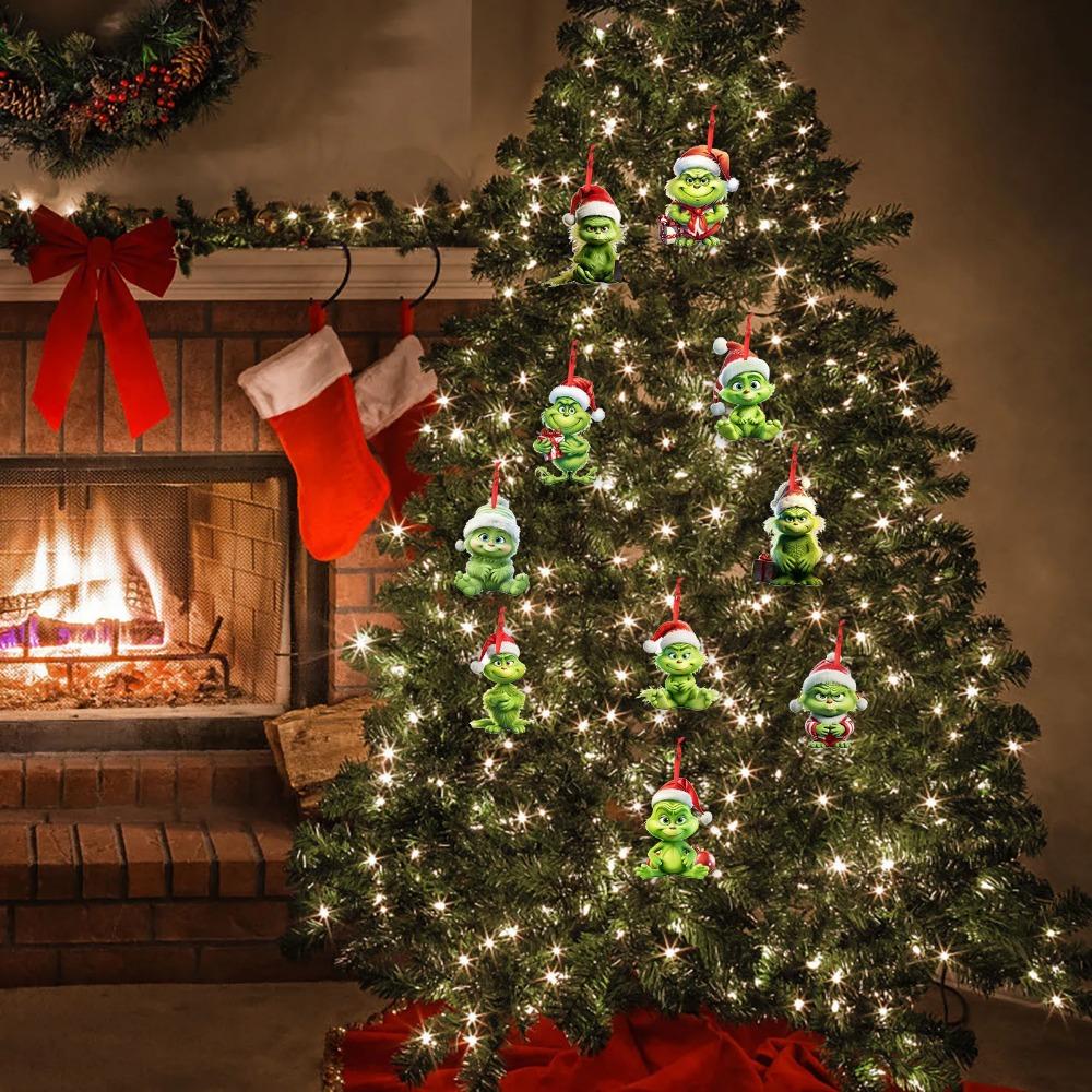 8см Креативное Плоское Рождественское Украшение – Праздничное Подвесное Украшение для Праздника, Вечеринки и Подарков на День Рождения