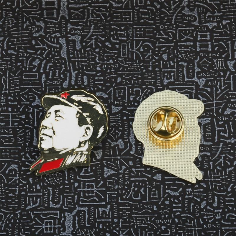 Эмблема председателя Мао, памятная медаль дедушки Мао, нагрудный знак с портретом великого человека, 6 посеребренных расписных значков с длинной коробкой