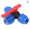 Garden 20/25/32MM PE 3-Way Ball Valve Tube Tap Water Splitter Plastic Quick Valve Connector Irrigation Water Pipe Fittings