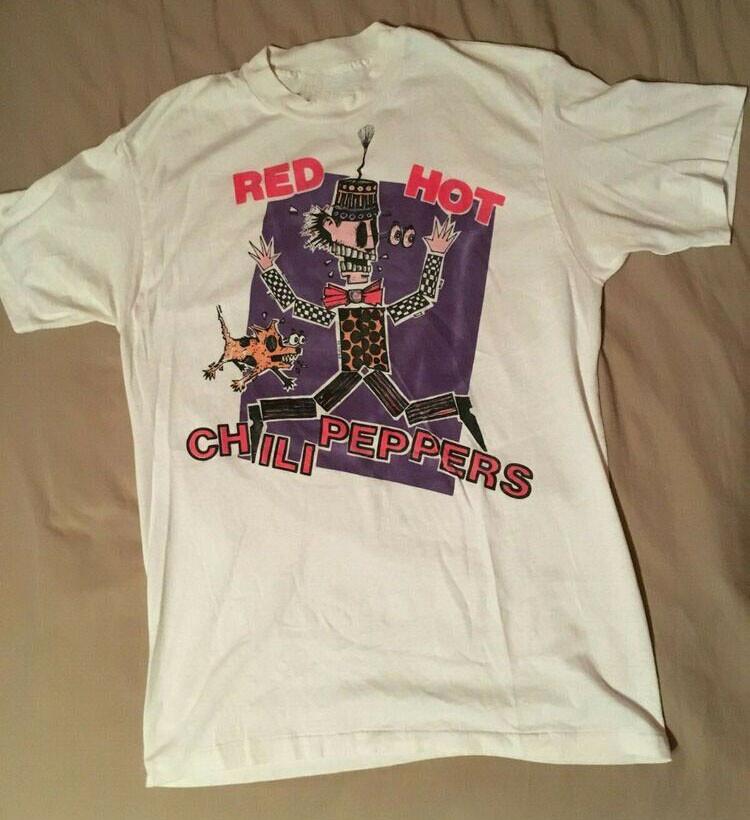 Red Hot Chili Peppers 1986 Boris Tour Белая Мужская S-234XL Футболка NA750 Унисекс Футболка