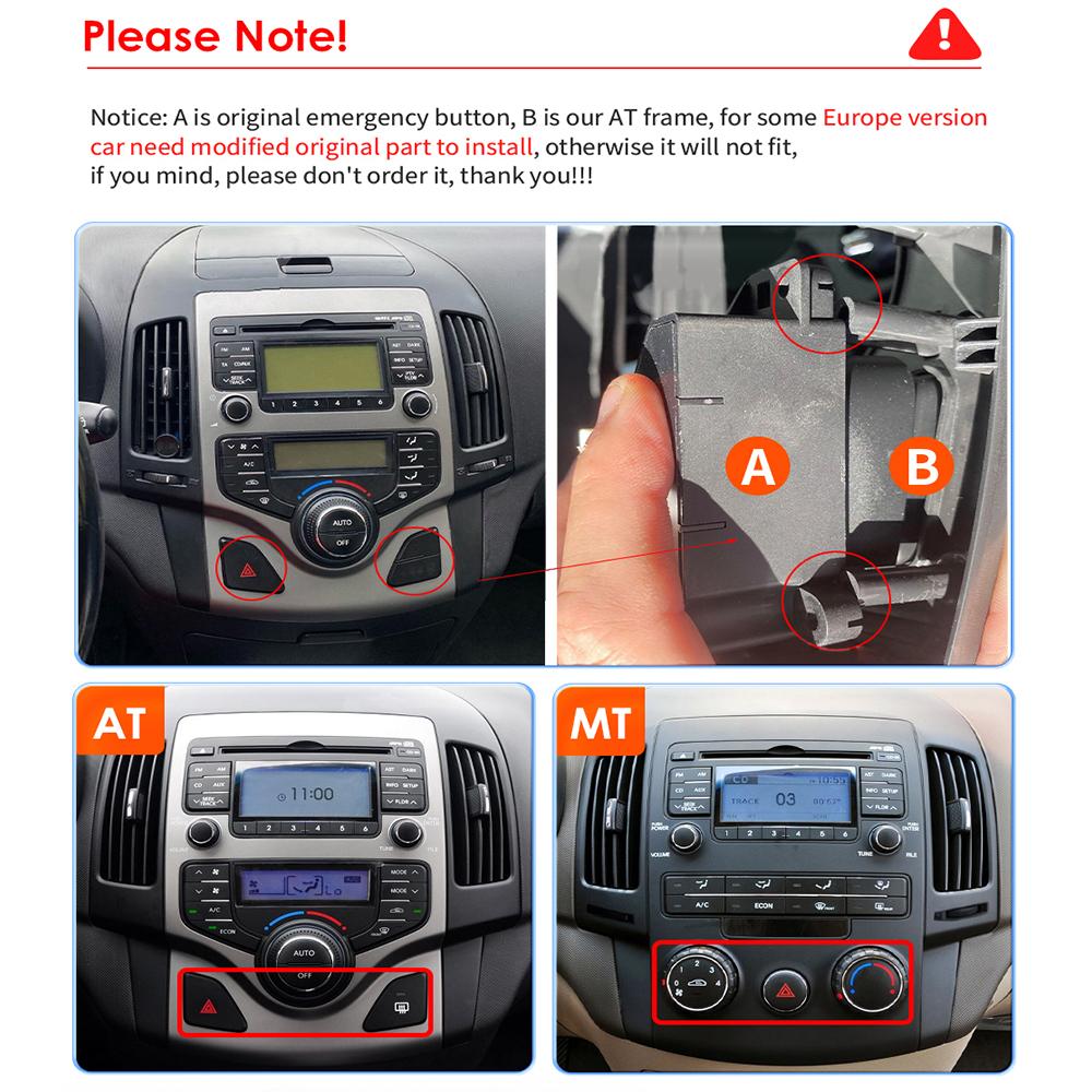 2din Android Авторадио для Hyundai I30 Авто Руководство 2006-2012 AT MT Автомобильный радиоприемник Мультимедийный видеоплеер Головное устройство с GPS-навигацией Carplay 4G Интеллектуальный экран