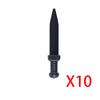 MOC Medieval Knights Building Blocks Solider Figures Accessories Wizard Farmer Craftsman Hat Cloak Mask Fire Spear Sword Bricks