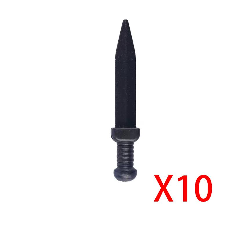 MOC Medieval Knights Building Blocks Solider Figures Accessories Wizard Farmer Craftsman Hat Cloak Mask Fire Spear Sword Bricks