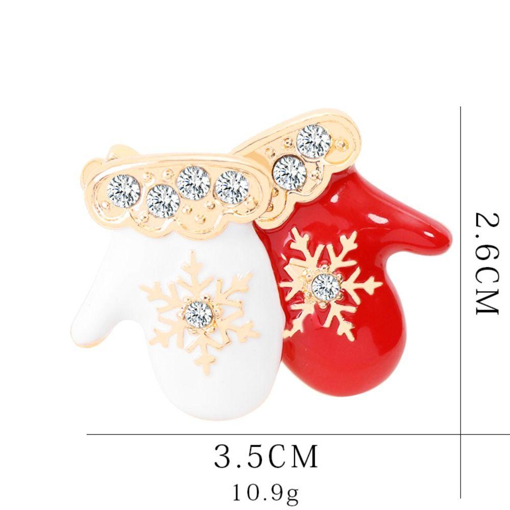 Snowman Santa Rhinestone Badge Fashionable New Year Pins Christmas Brooch Christmas Present