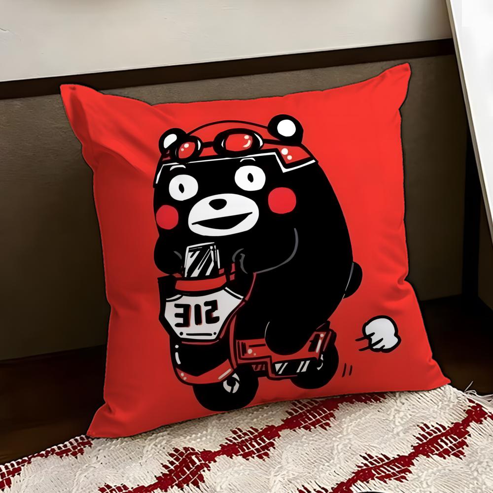 Cute KkumamonS Cushion Cover Reversible Soft Durable Pillow Cover Home Car MultiScene Use for Daily Comfort