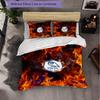 Sheffield Wednesday Football 3 Piece Bedding Set Soft Duvet Cover Set with Pillowcases Printed Bedroom Decor Set for Home
