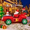 7.87FT Christmas Inflatable Toys Xmas Yard Lawn Decoration Santa Car Snowman Penguin Home Supplies Gift Ornaments with LED Light