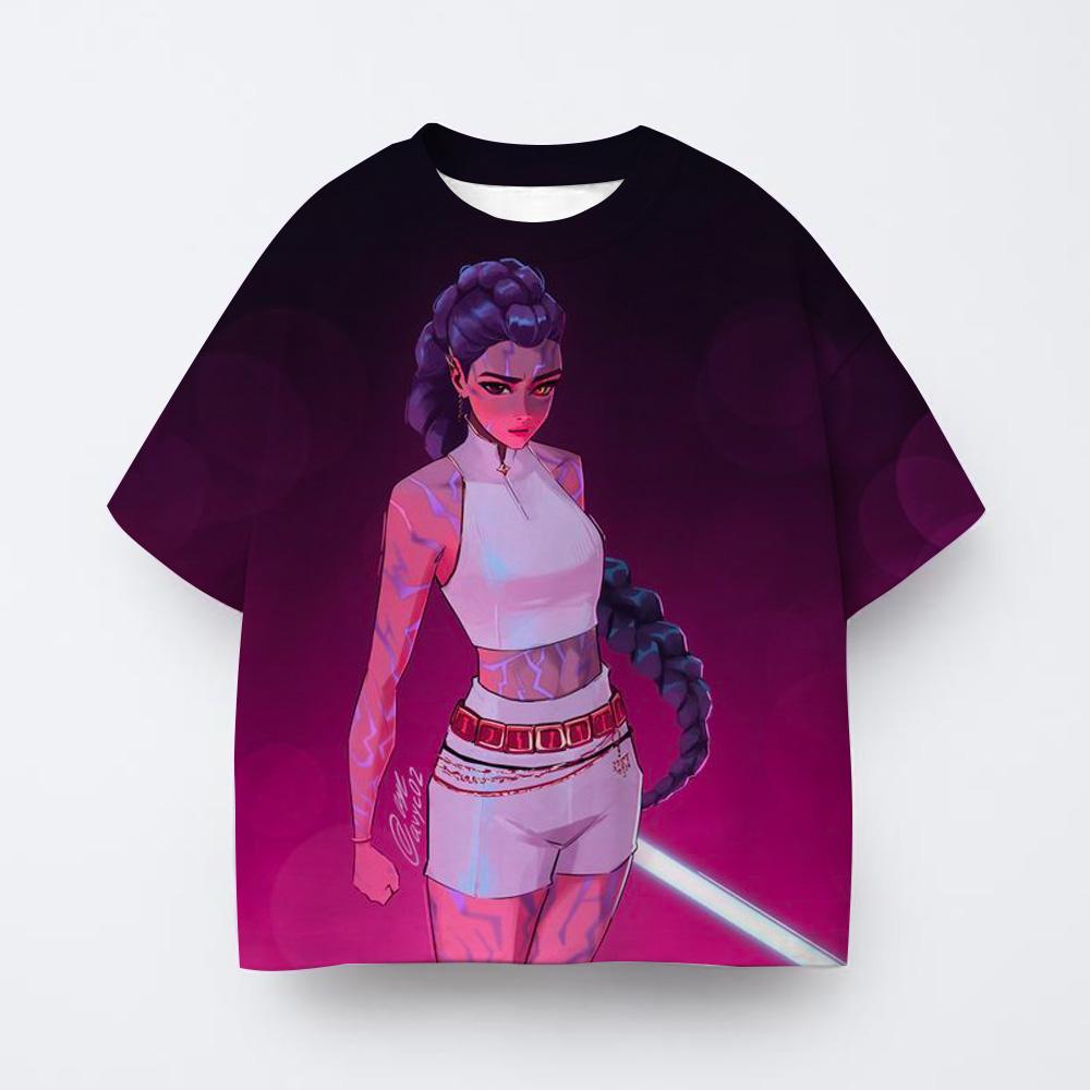 T-shirt Cartoon Print Fashion Girl Short Sleeve Children's Clothing Casual Comfortable Top T-shirt Girl