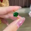Imitation Emerald Ring Female Simple Gold-Plated Artificial Green Treasure Live Adjustable Ring