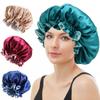 Fashion Nightcap Large Satin Bonnet For Curly Natural Hair Double Layer Reversible Silk Hair Cap For Women Sleeping Cap