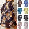Женская шаль с гавайским принтом, летняя пляжная накидка на бикини, морская праздничная модная солнцезащитная рубашка с принтом, S-2XL