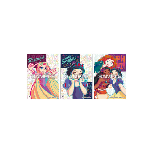 ENSKY Disney Princess Clear Card Collection Gum, Grape Flavor, Candy Toy [Box Set of 16]