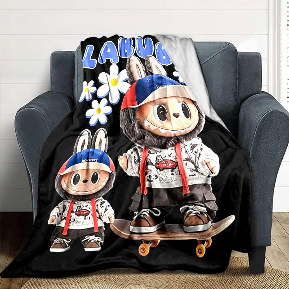 Labubu Blanket Soft Warm Cozy Suitable for Sofa Bedding Couch Four Seasons Universal Warmthful Decor Birthday Christmas Gift Blanket