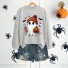 Женская толстовка на Хэллоуин с принтом тыквы и летучей мыши, привидения, круглый вырез, длинные рукава, пуловер, топ, повседневная одежда, спортивная толстовка для поездок на работу