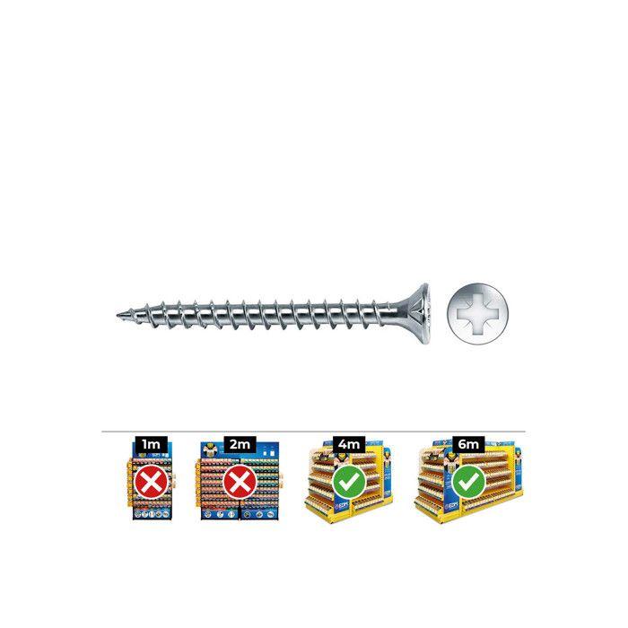 Fresh Wood Screws. Pozi Din Vlox 5x60 Zinc. + Lubricant. Box of 250 Uni. Celo