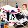 Children's Sound & Light 120 Ambulance Toy: Five-Door Inertial Simulation Car Model, Ideal for Boys
