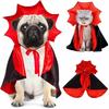 Red Black Pet Cat Vampire Cape Halloween Pet Dog Cloak Hat Halloween Costume Party Supply