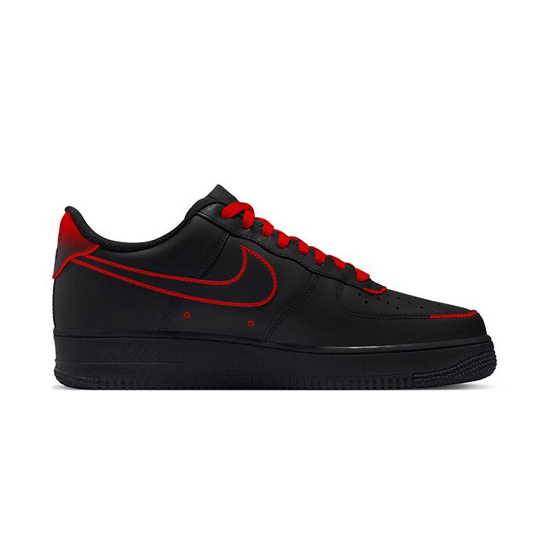 Nike Air Force 1 Slip Resistant, Abrasion Resistant, Lightweight Low top Skateboard Shoes Unisex Black Red CW2288-001(Team598-)