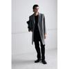 H M Wool Blend Coat Grey Melange