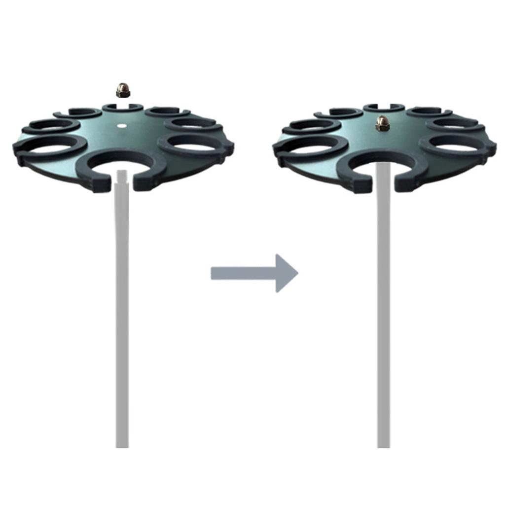 Multi Microphone Holder Organizer Round Shape Mic Storage Stand Tray Equipped with Silicone Sleeve & Mounting Screw