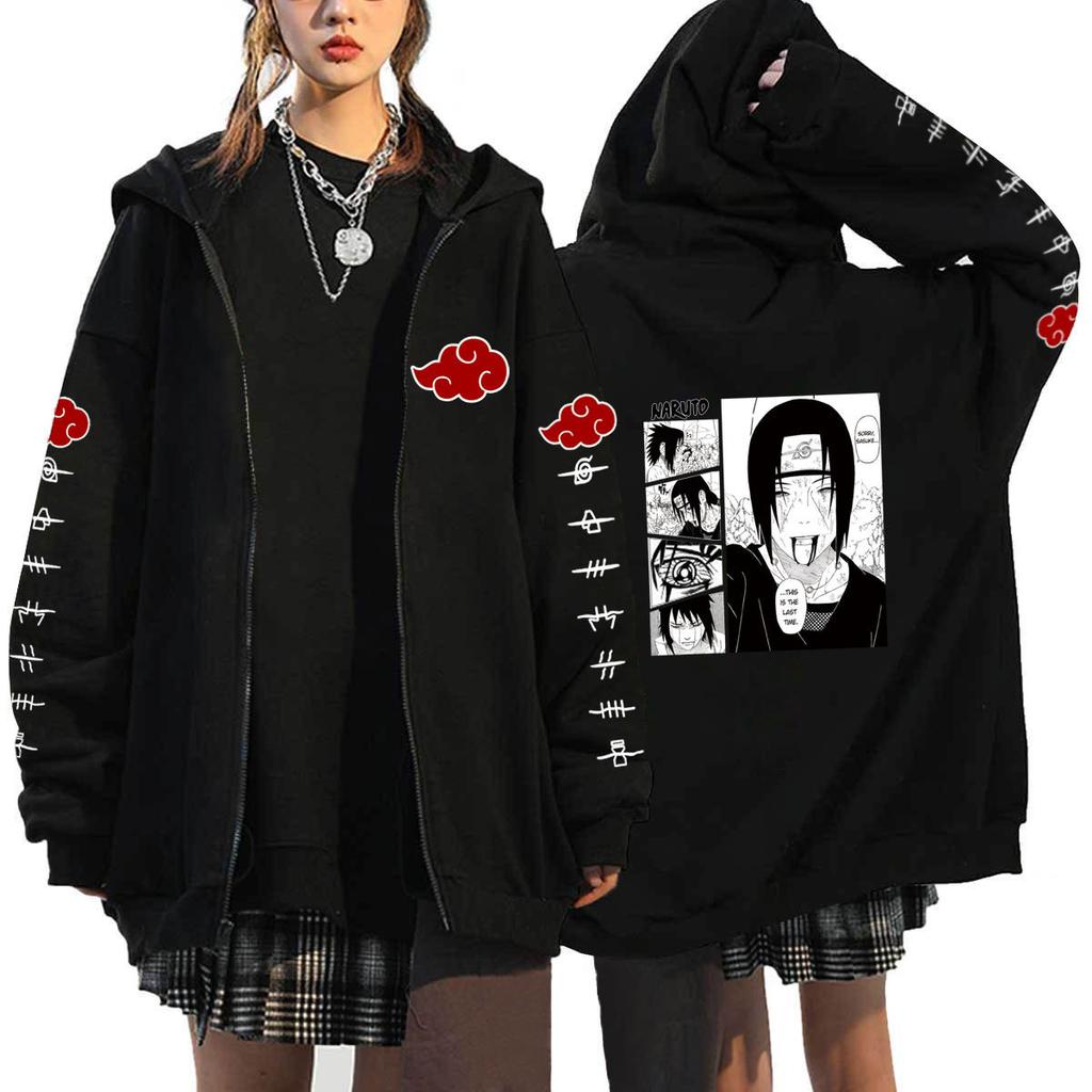 Anime Zipper Hoodie Men's and Women's Casual Sport Fleece Cardigan