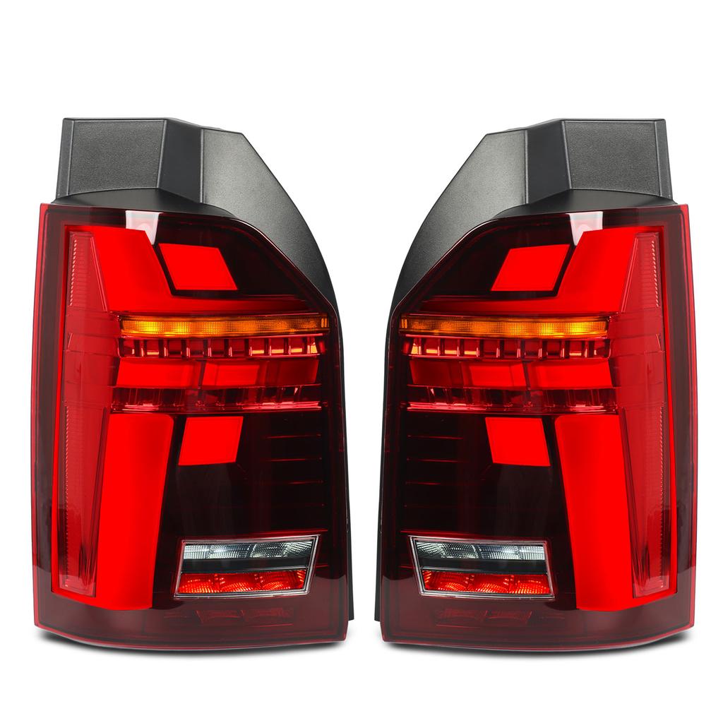 Динамические светодиодные задние фонари в стиле фейслифтинг для Multivan Transporter T6 до фейслифтинга 2016–2019 красный
