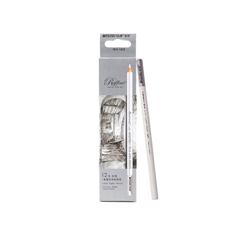 12Pcs Professional Wood Drawing Sketch Pencil Soft Pastel Colored Pencils Charcoal Pen