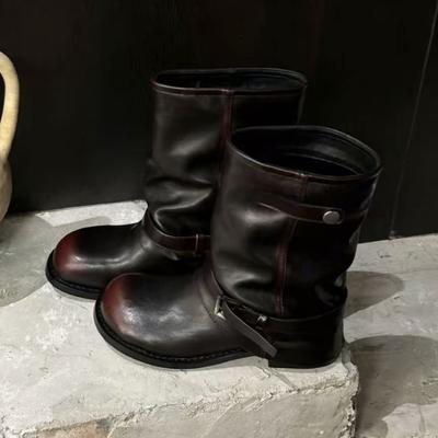 Дизайнерские 2025 Новые Женские Ботильоны Бренд Плоская подошва Повседневная обувь Зима Готика Ретро Ботинки Вечеринка Женские Кроссовки Botas Mujer