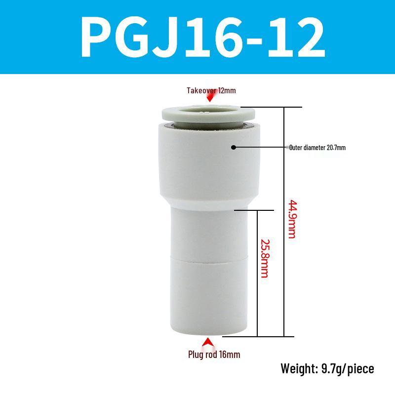 Elbow Pipe Plug Reducer Bush PGJ6-4 8-6 12-6 16-10 Blue-Black-White Male-Female