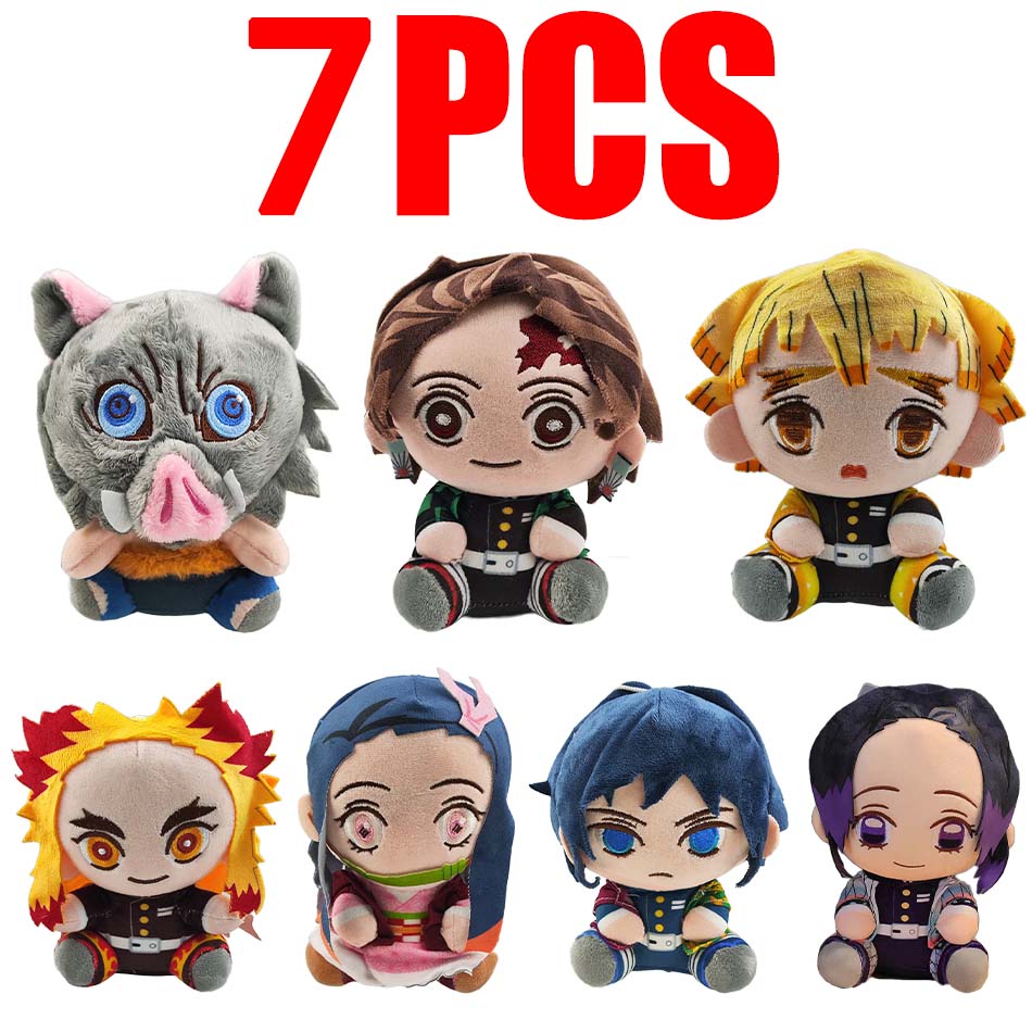 Плюшевые игрушки Клинок, рассекающий демонов Аниме Камадо Танджиро Хашибира Иноске Томиока Гию Ренгоку Кёджуро Кочо Шинобу Агацума Дзэницу