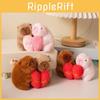 Capybara Plush Cute Keychain Heartfelt Design Soft Pp Cotton Gift For Friends Lovers And