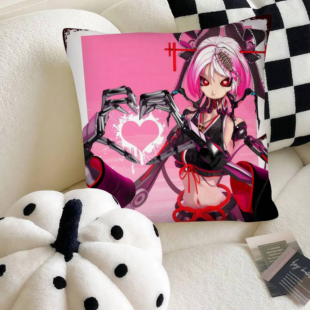 Странная Эстетика Милая Девочка Кальций Мику Наволочка Квадратная Подушка Спальня Диван Отдых Комфортная Подушка Автомобиль Домашний Декор