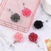 Unisex Stationery Retractable Lanyards ID Name Card Key Ring Badges Holder Rose Shape Badge Reel