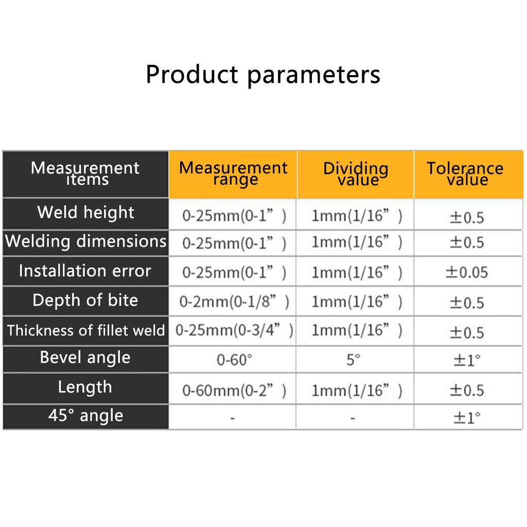Инструмент для контроля сварных швов из стали для точного контроля сварных швов и измерения углов скосов и углов кромок