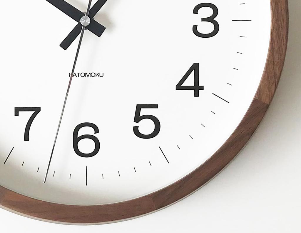 Часы KATOMOKU muku 16 настенные из орехового дерева с непрерывной секундной стрелкой km-113WA 306 мм (кварцевые часы)