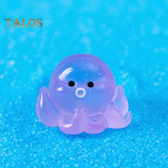 32 шт. Миниатюрные фигурки осьминогов, светящиеся в темноте, миниатюрные статуэтки осьминогов из смолы для волшебных садов, аквариумов, поделок своими руками