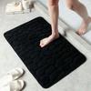 Bathroom Mat Anti-Slip Memory Foam Stones Mat Thick Gray