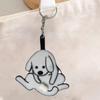 Exquisite Pull Play Egg Dog Keychain Pull Play Jewelry Keychain Trick Cat Bag Pendant  Women Men