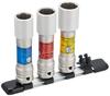 TONE Slim Long Wheel Nut Socket Set with Protector Set Quick-Fit HAPQF403LN, 12.7mm (1/2") Drive, 3-Piece