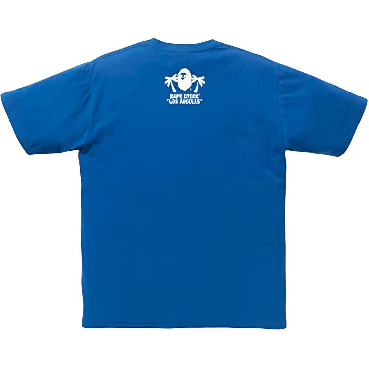 A BATHING APE Head T Shirt Men's Blue 1F22-110-068