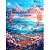 5d DIY Алмазная картина вышивка крестом Морской пляж роза пейзаж Алмазная вышивка мозаика Полная круглая дрель Домашний декор