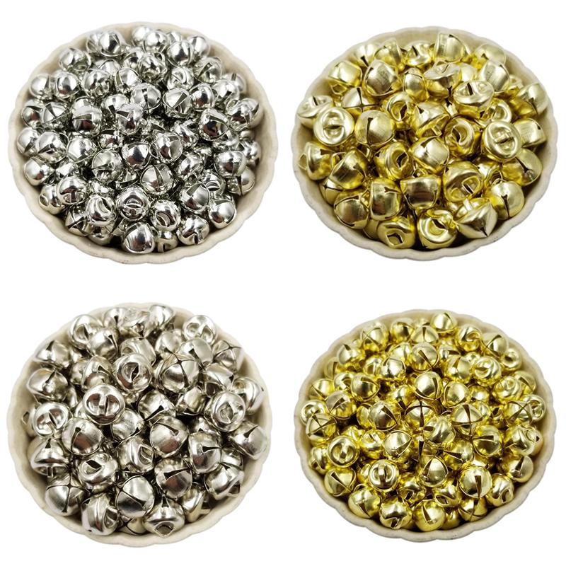 Товары для вечеринок своими руками Свадебные украшения Мода 6/8/10 мм Hoom украшения 100/50 шт Рождественские колокольчики Серебряный Золотой Маленький колокольчик