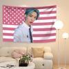 2025 Kpop Boy Group Member Felixs Tapestry American Flag Background Korean Idol Home Decor Wall Hanging Covering Concert Banner