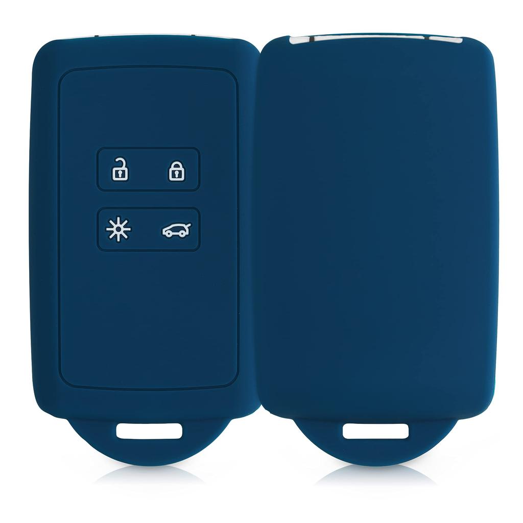 kwmobile Renault 4-кнопочный автомобильный ключ Smart Key (Только модели, совместимые с Keyless Go) Совместимый чехол - Силиконовая защита ключа - Защита автомобильного ключа