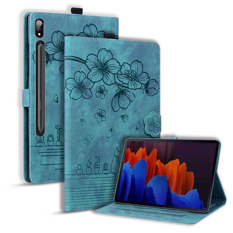Чехол для Samsung Tab S9 FE 10,9" Роскошная обложка-книжка из ПУ-кожи с кошельком для Funda Galaxy Tab S9 FE Tab S9 Чехол Обложка Coque