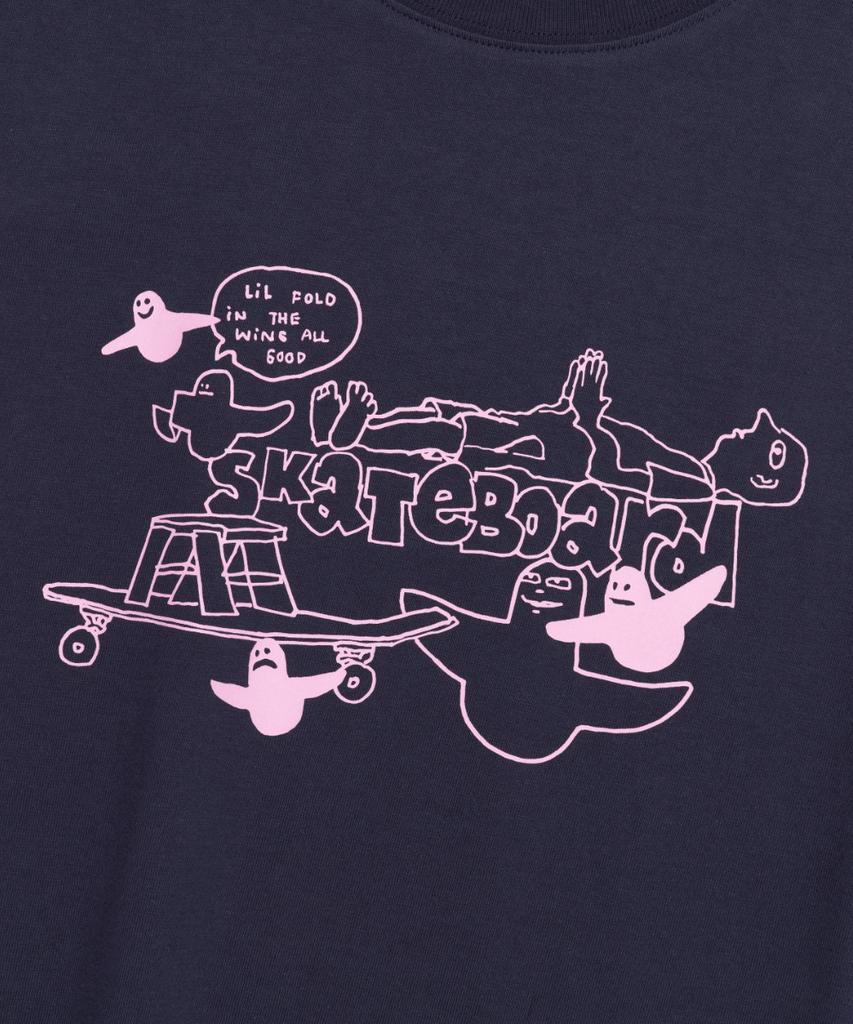 MARK GONZALES Mg Collage Graphic L/S T-Shirt - Navy