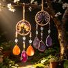 Crystal Agate Plate Car Pendant Sun Catcher Wind Chime Hanging Ornament for Home Decor for Wedding or Valentine's Day